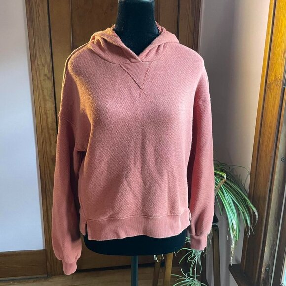 Madewell MWL Terra Cotta Hoodie Do Well Oversized Comfy Worn-In XXS Preppy Money - Picture 1 of 7
